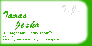 tamas jesko business card